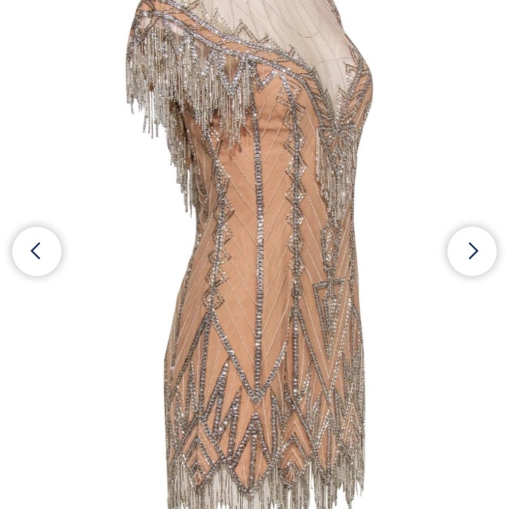 Rare Vintage Bob Mackie champagne beaded dress in very good condition